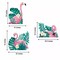Pink Green Flamingo with Tropical Leaves Removable PVC Wall Stickers Living Room
